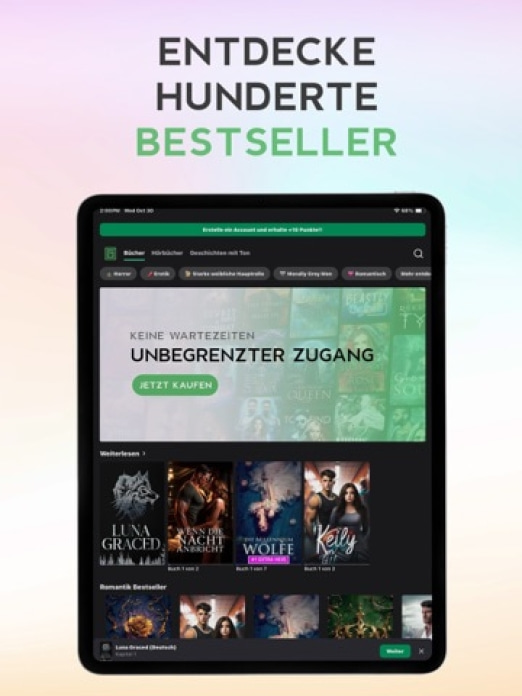 GALATEA: Bücher & Hörbücher Tablet-Screenshot