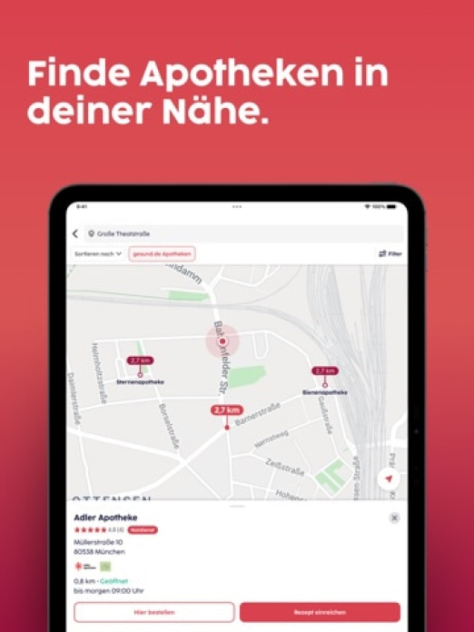 gesund.de - E-Rezept, Apotheke Tablet-Screenshot2