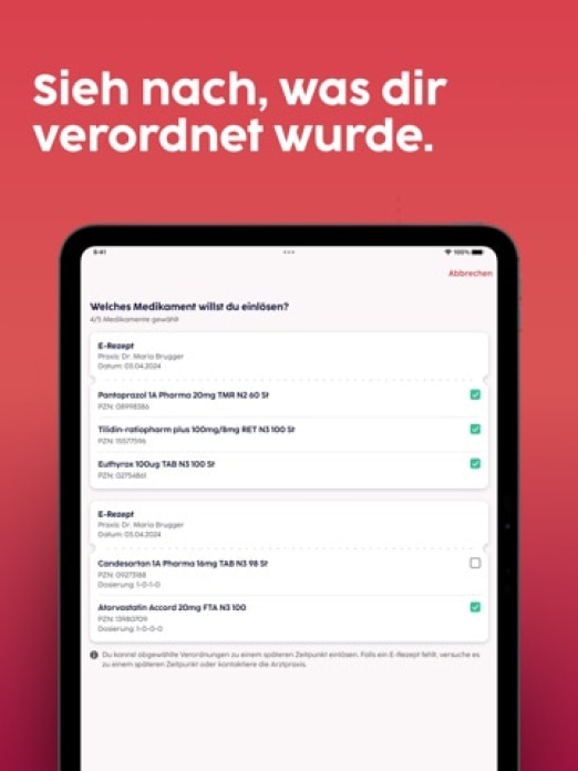 gesund.de - E-Rezept, Apotheke Tablet-Screenshot
