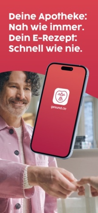 gesund.de - E-Rezept, Apotheke Smartphone-Screenshot