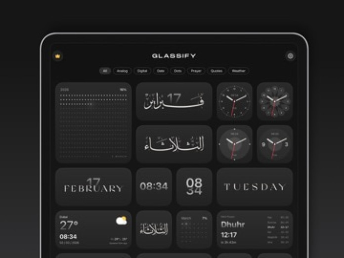 Glassify - Widgets & Themes Tablet-Screenshot