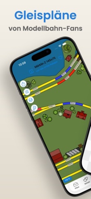 Gleispläne: Modelleisenbahn Smartphone-Screenshot
