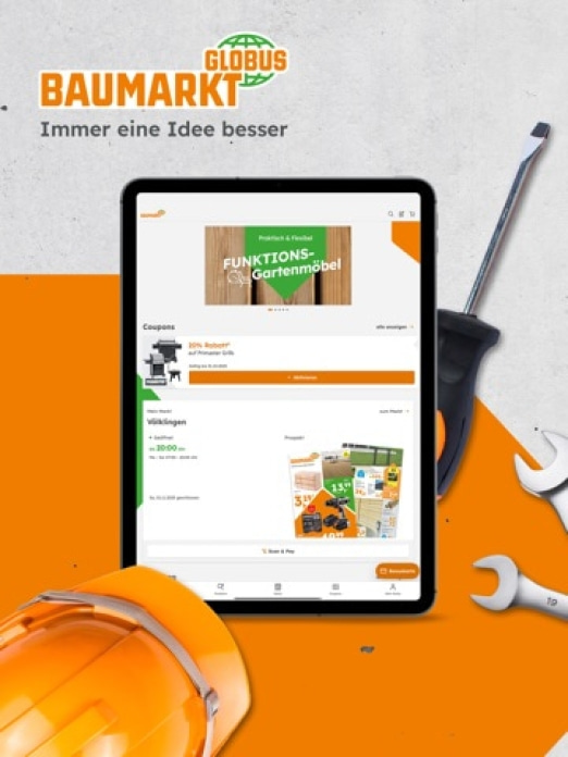 Globus Baumarkt Tablet-Screenshot