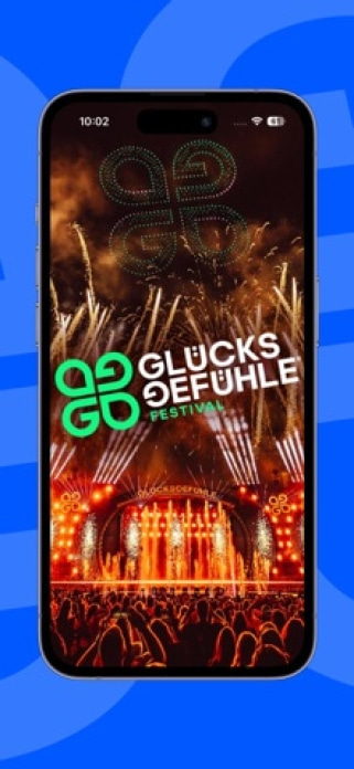 Gl&uuml;cksgef&uuml;hle Festival Smartphone-Screenshot