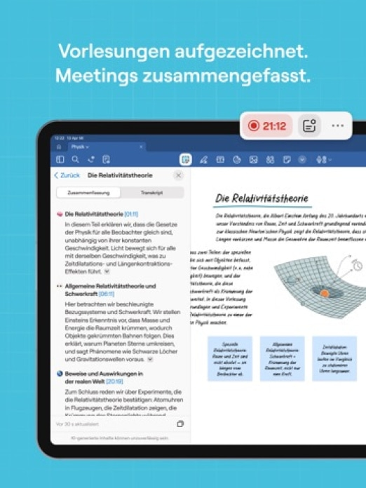 Goodnotes: KI Notizen, PDF app Tablet-Screenshot3