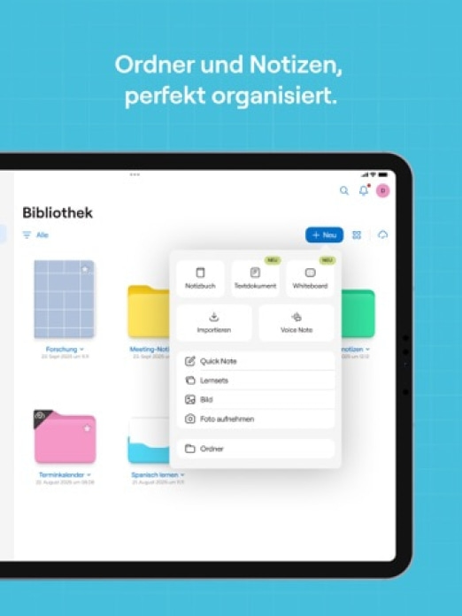 Goodnotes: KI Notizen, PDF app Tablet-Screenshot8