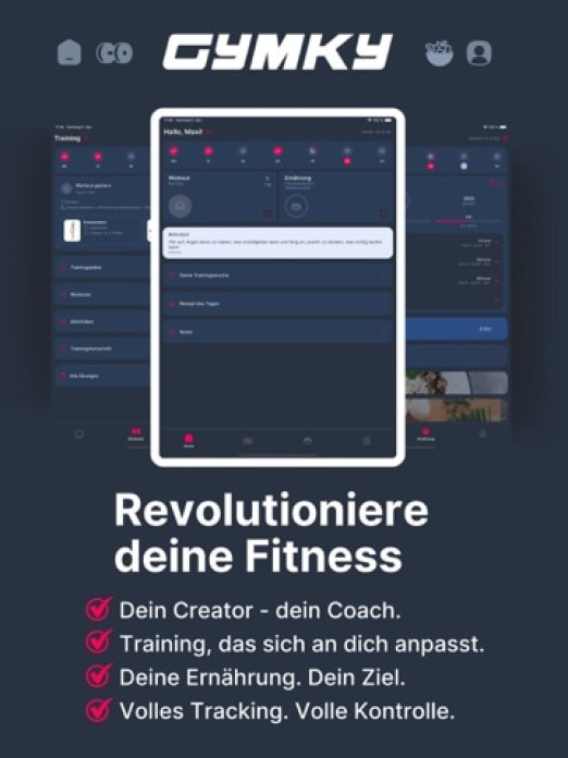 GYMKY - Fitness & KI Ern&auml;hrung Tablet-Screenshot2