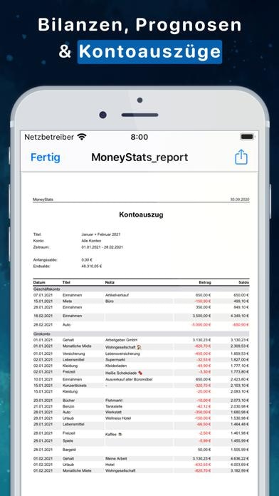 Haushaltsbuch MoneyStats Pro Smartphone-Screenshot7