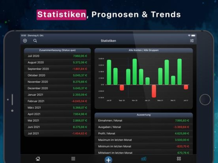 Haushaltsbuch MoneyStats Pro Tablet-Screenshot5