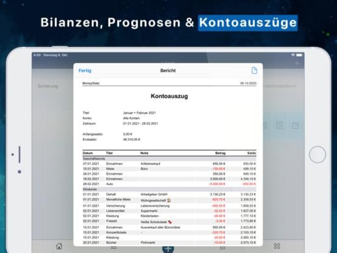 Haushaltsbuch MoneyStats Pro Tablet-Screenshot8