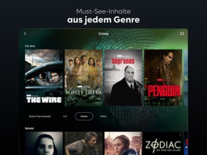 HBO Max: Filme und Serien Tablet-Screenshot3