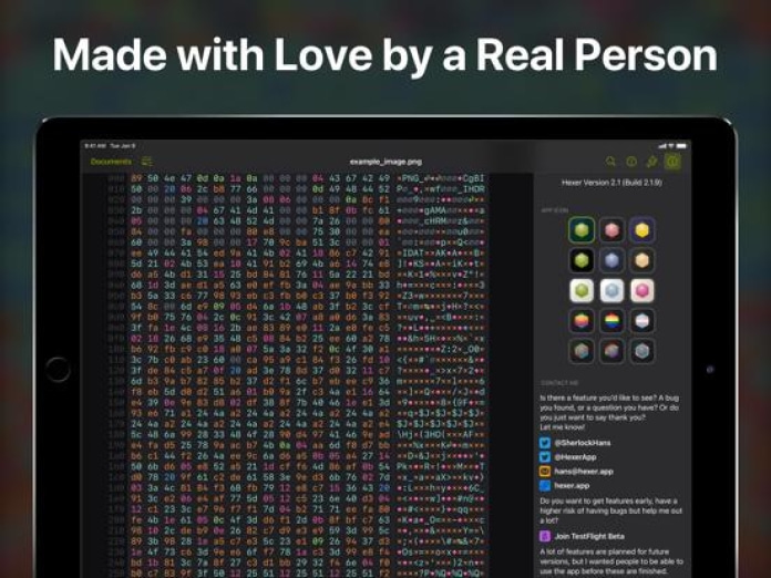 Hexer &mdash; Hex File Viewer Tablet-Screenshot7