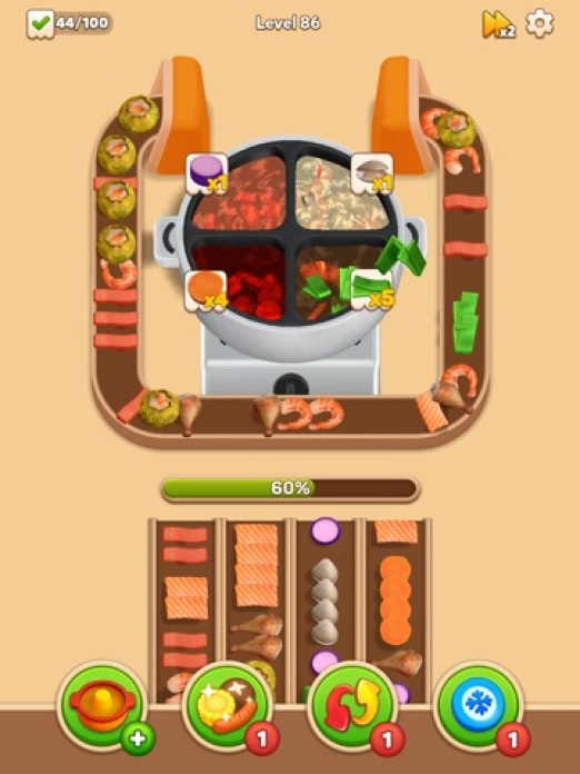 Hotpot Loop: Food Sort Tablet-Screenshot2