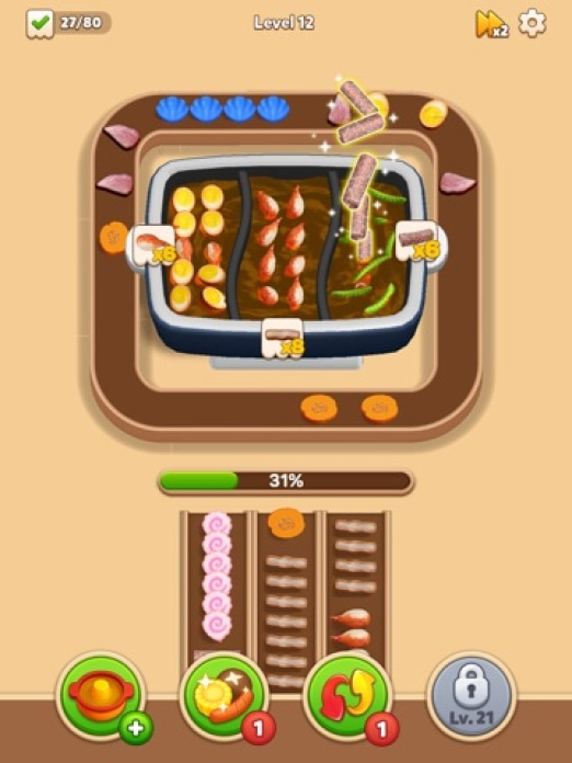 Hotpot Loop: Food Sort Tablet-Screenshot3