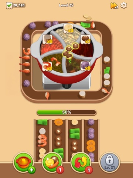 Hotpot Loop: Food Sort Tablet-Screenshot7