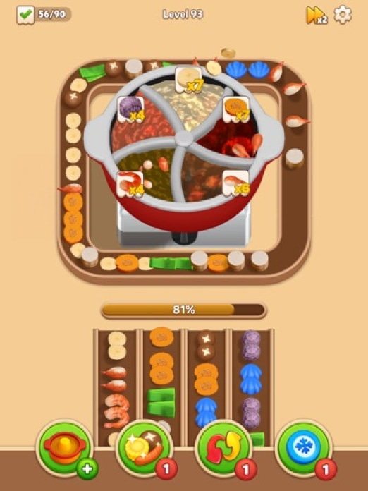 Hotpot Loop: Food Sort Tablet-Screenshot