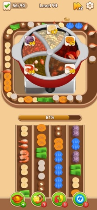 Hotpot Loop: Food Sort Smartphone-Screenshot