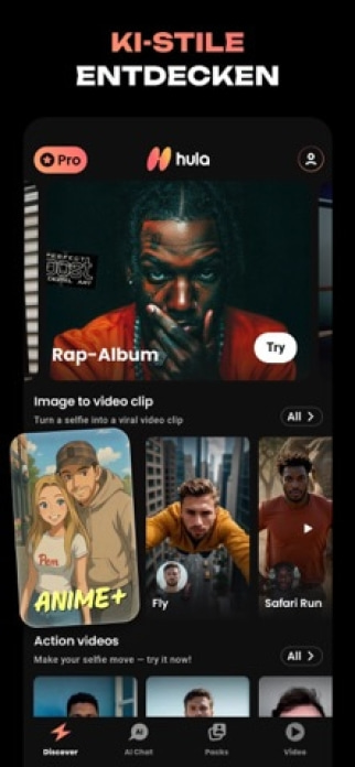 Hula: KI Video Creator & Foto Smartphone-Screenshot9