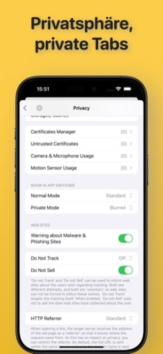 iCab Mobile (Web Browser) Smartphone-Screenshot5