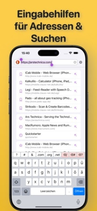 iCab Mobile (Web Browser) Smartphone-Screenshot9
