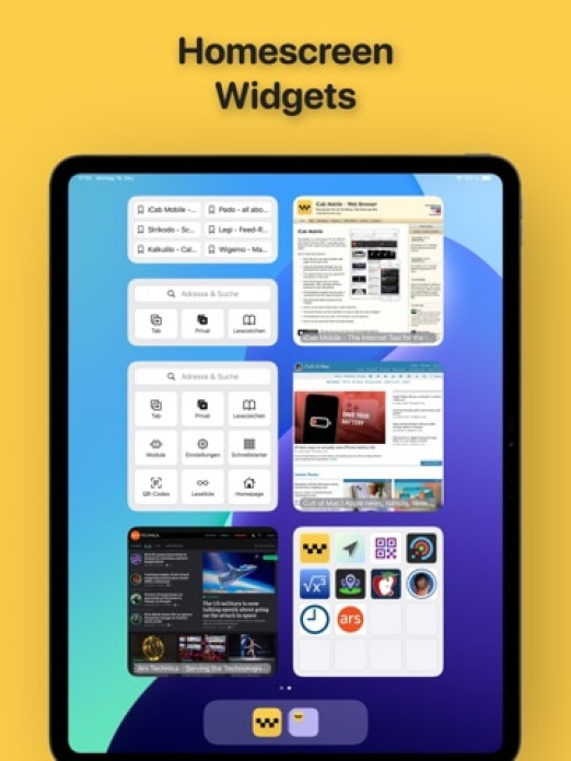 iCab Mobile (Web Browser) Tablet-Screenshot10