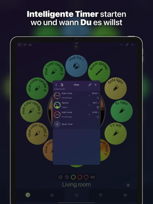 iConnectHue für Philips Hue Tablet-Screenshot7