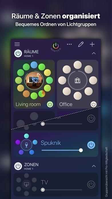 iConnectHue für Philips Hue Smartphone-Screenshot