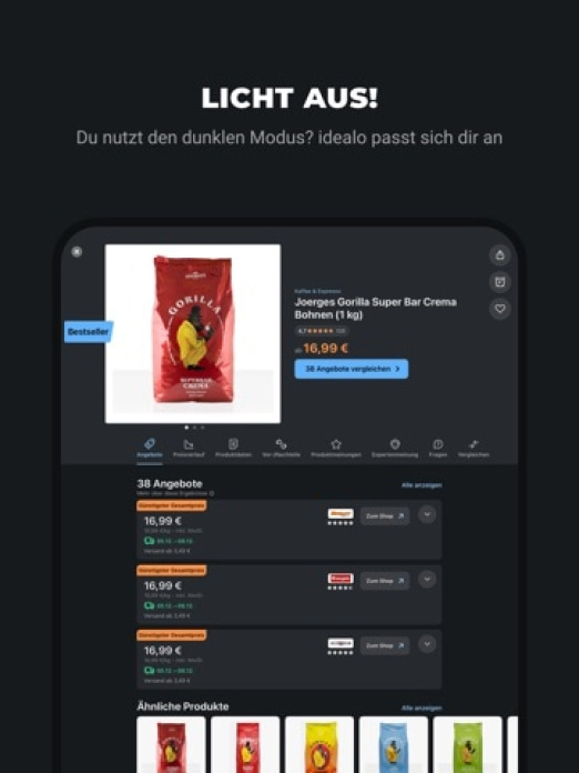 idealo: Preisvergleich Online Tablet-Screenshot9