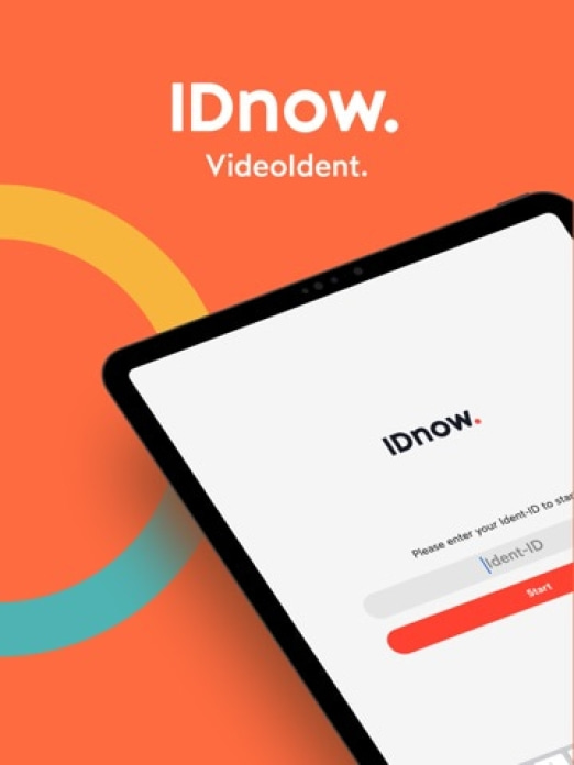 IDnow Online-Ident Tablet-Screenshot