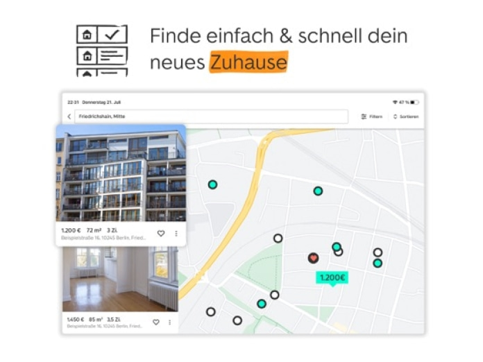 ImmoScout24 - Immobilien Tablet-Screenshot2