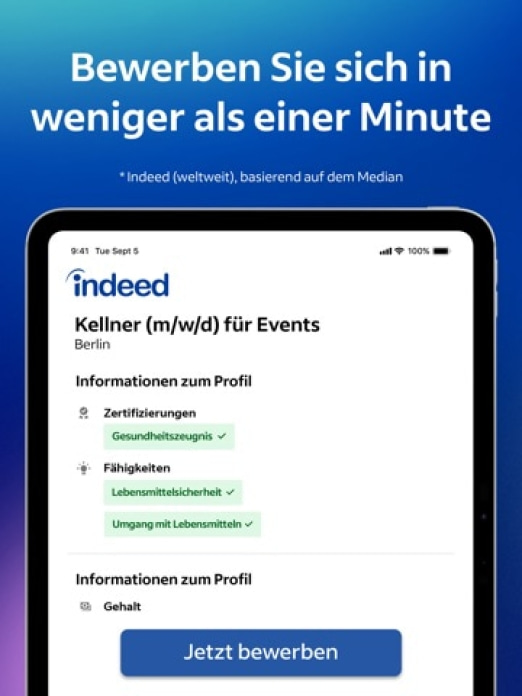 Indeed Jobs Tablet-Screenshot