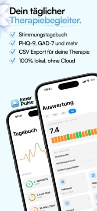 InnerPulse – GAD-7 & PHQ-9 Smartphone-Screenshot