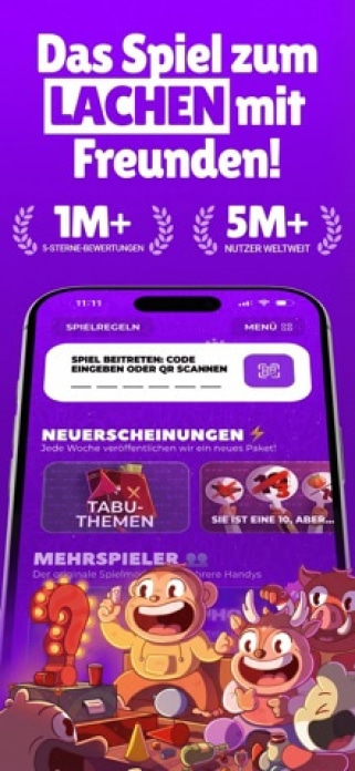 Insight: Partyspiele Gruppe Smartphone-Screenshot