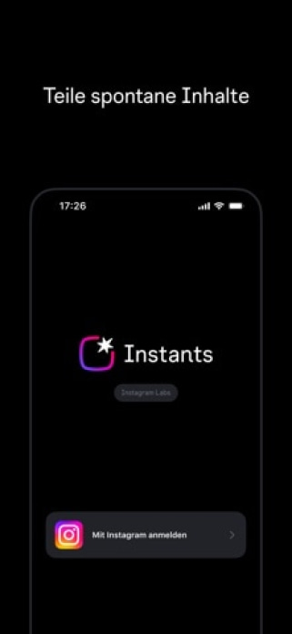 Instants, eine Instagram-App Smartphone-Screenshot