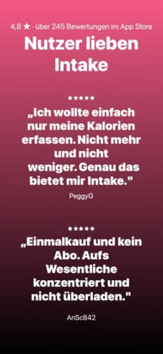 Intake: Kalorienzähler & Diät Smartphone-Screenshot5