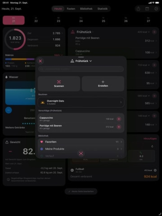 Intake: Kalorienz&auml;hler & Di&auml;t Tablet-Screenshot5