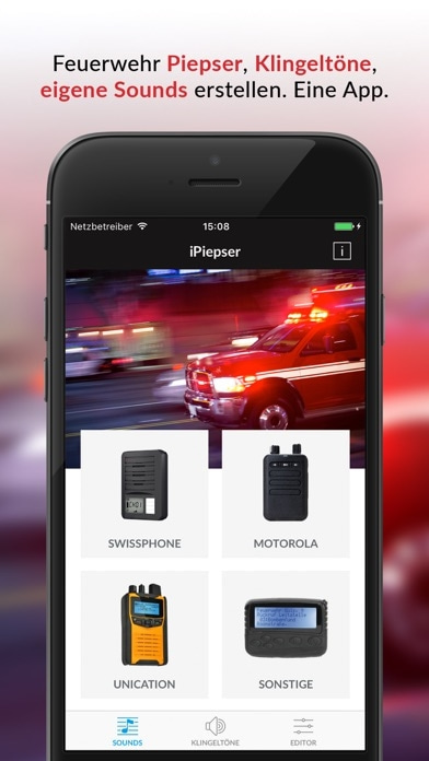 iPiepser - Feuerwehr Piepser Smartphone-Screenshot