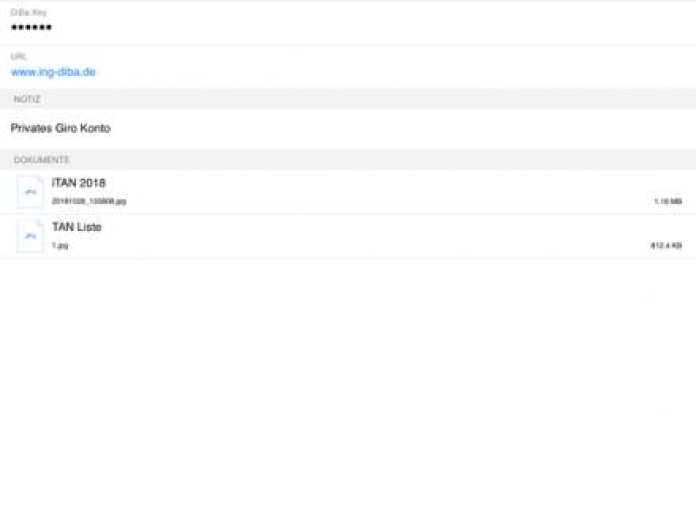 iPIN - Passwort Safe Smartphone-Screenshot2
