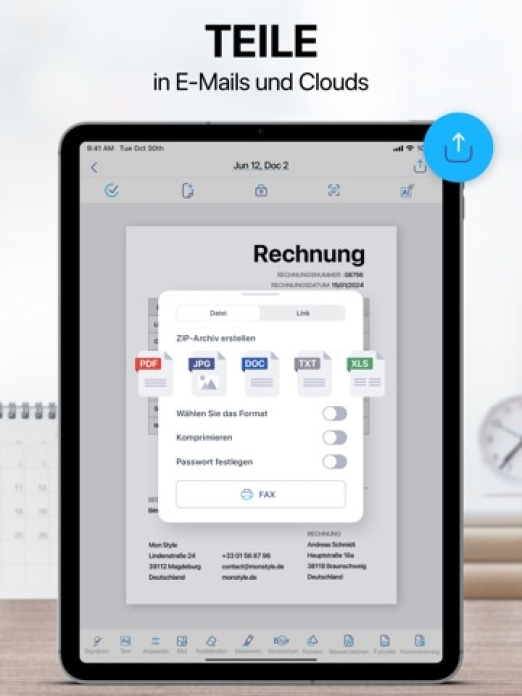 iScanner - Dokumenten Scanner Tablet-Screenshot4