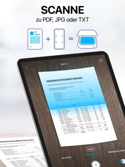iScanner - Dokumenten Scanner Tablet-Screenshot