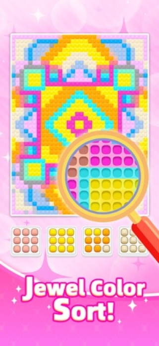 Jewel Color Sort: Pixel r&auml;tsel Smartphone-Screenshot4