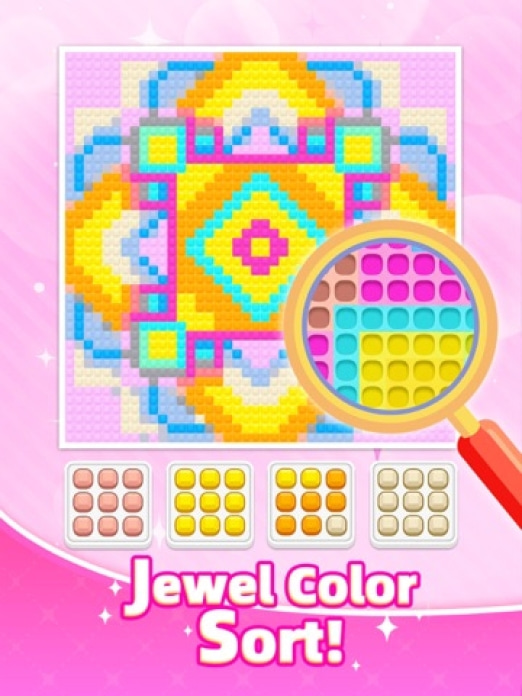 Jewel Color Sort: Pixel r&auml;tsel Tablet-Screenshot4