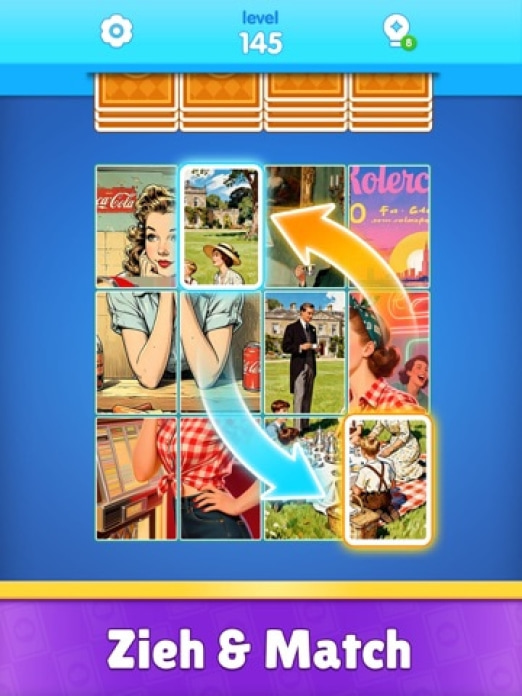 Jigsaw Drop: Solitaire Rätsel Tablet-Screenshot