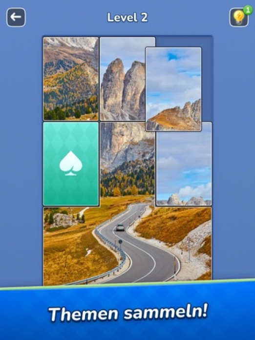 Jigsawcard Solitaire Puzzle Tablet-Screenshot