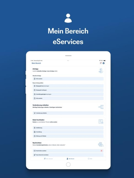 Jobcenter-App Tablet-Screenshot3