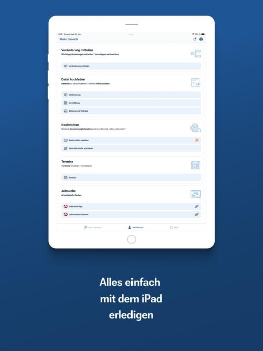 Jobcenter-App Tablet-Screenshot4