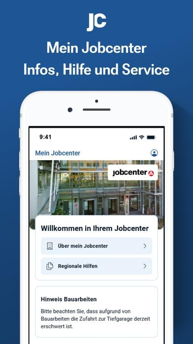 Jobcenter-App Smartphone-Screenshot