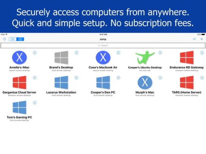Jump Desktop (RDP, VNC, Fluid) Tablet-Screenshot5