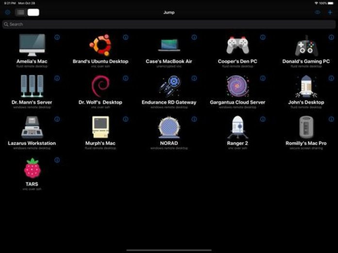 Jump Desktop (RDP, VNC, Fluid) Tablet-Screenshot