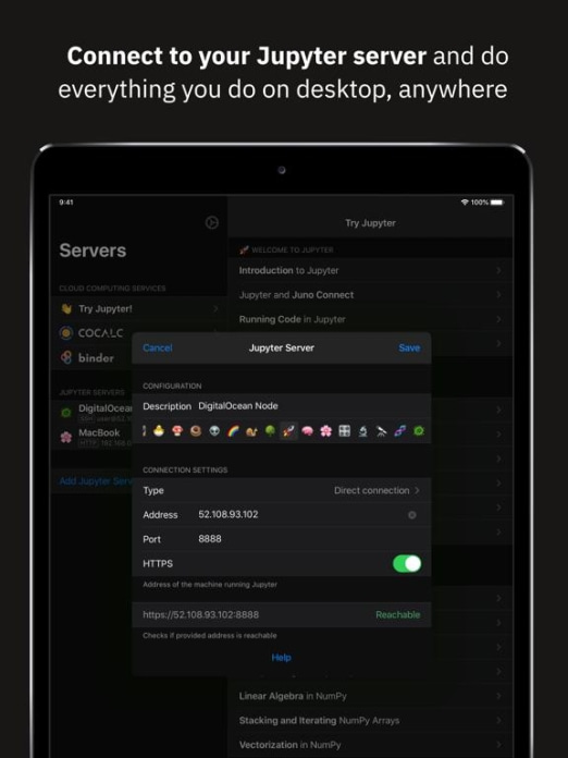 Juno Connect: Jupyter Client Tablet-Screenshot